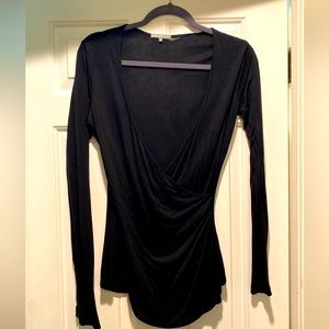 James Perse black wrap top